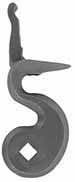 Flint Cock, 1.57" throw, wax cast steel, as cast